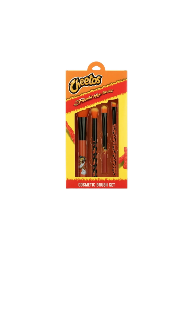Cosmetic Brush Set Cheetos Flamin Hot Version 1 Box Front View