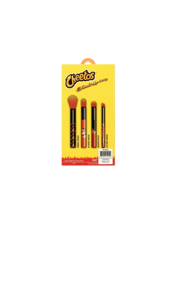 Cosmetic Brush Set Cheetos Flamin Hot Version 1 Box Rear View
