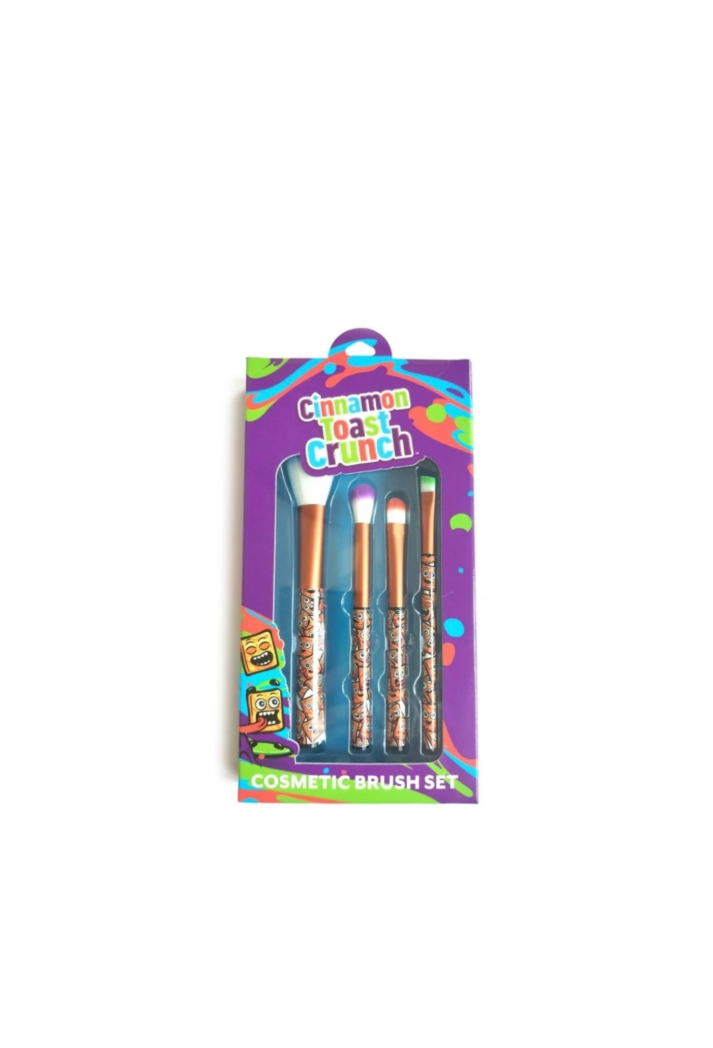 Cosmetic Brush Set Cinnamon Toast Crunch Box Front View