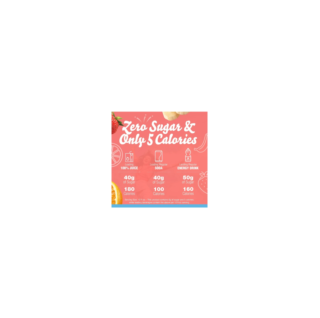 Crystal Light Drink Mix Strawberry Orange Banana Only 5 Calories