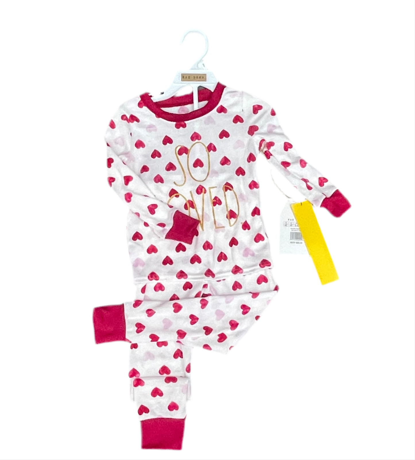 RAE DUNN Child Top & Trouser Pyjama Set - 4T - SO LOVED