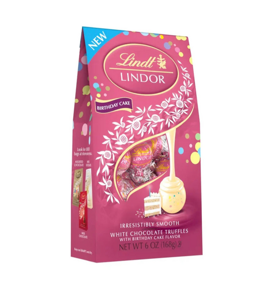 Lindt Lindor White Chocolate Truffles - BIRTHDAY CAKE