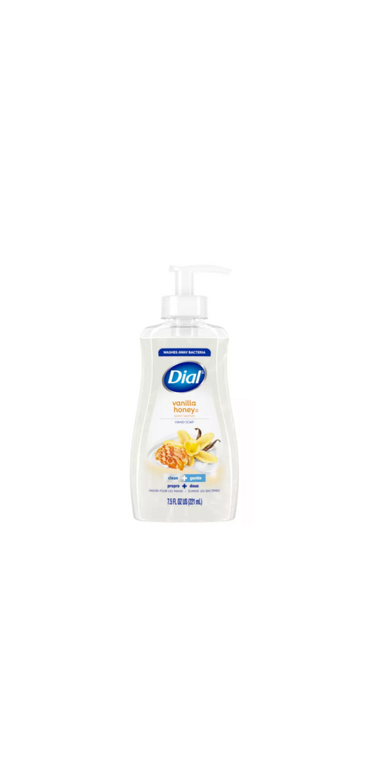 Dial Liquid Hand Soap Vanilla Honey Bottle