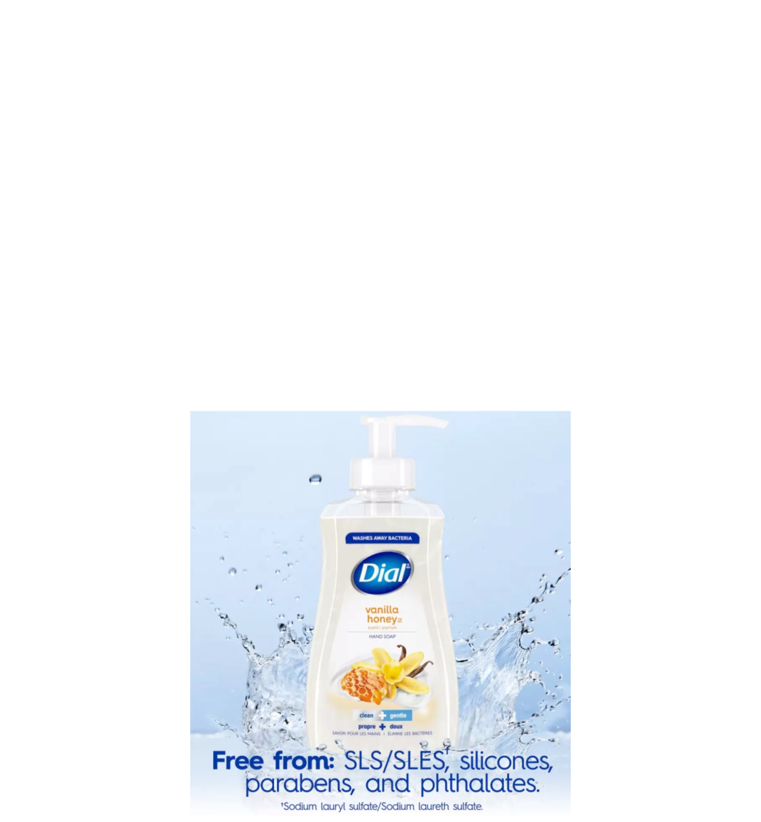 Dial Liquid Hand Soap Vanilla Honey Free From 