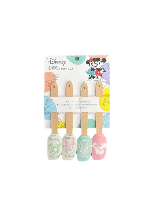 Disney 4 Pack Silicone Spatulas Spring Front View