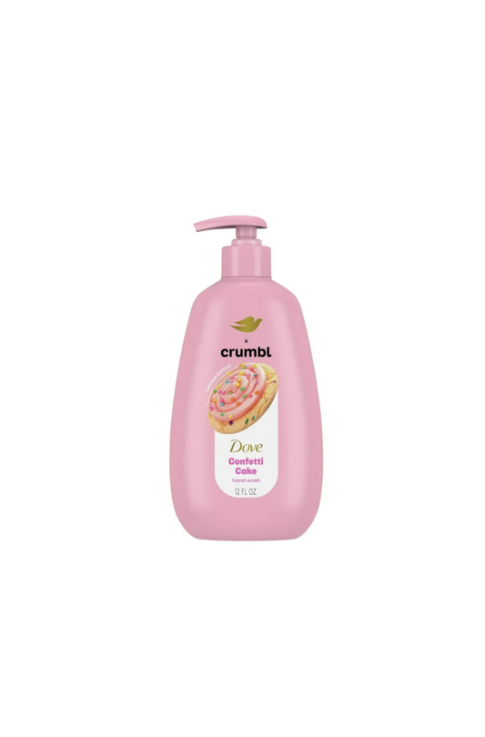 Dove And Crumbl Hand Wash Confetti Cake Bottle Front View