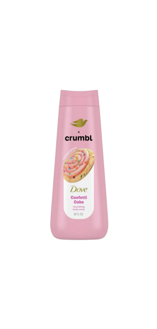 Dove Crumbl Nourishing Body Wash Confetti Cake Bottle Front View