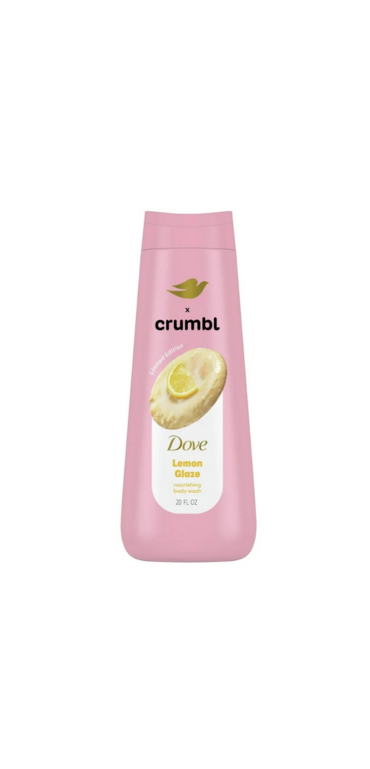 Dove Crumbl Nourishing Body Wash Lemon Glaze Bottle Front View