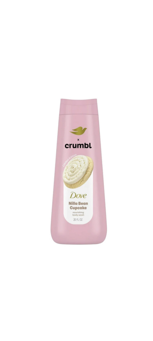 Dove Crumbl Nourishing Body Wash Nilla Bean Cupcake Bottle Front View
