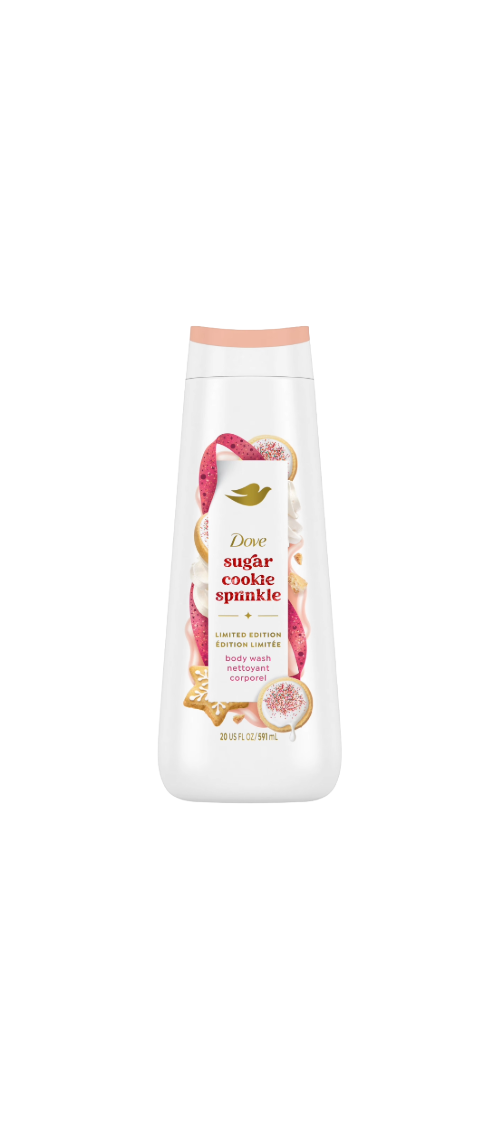 Dove Nourishing Body Wash Sugar Cookie Sprinkle Bottle Front View