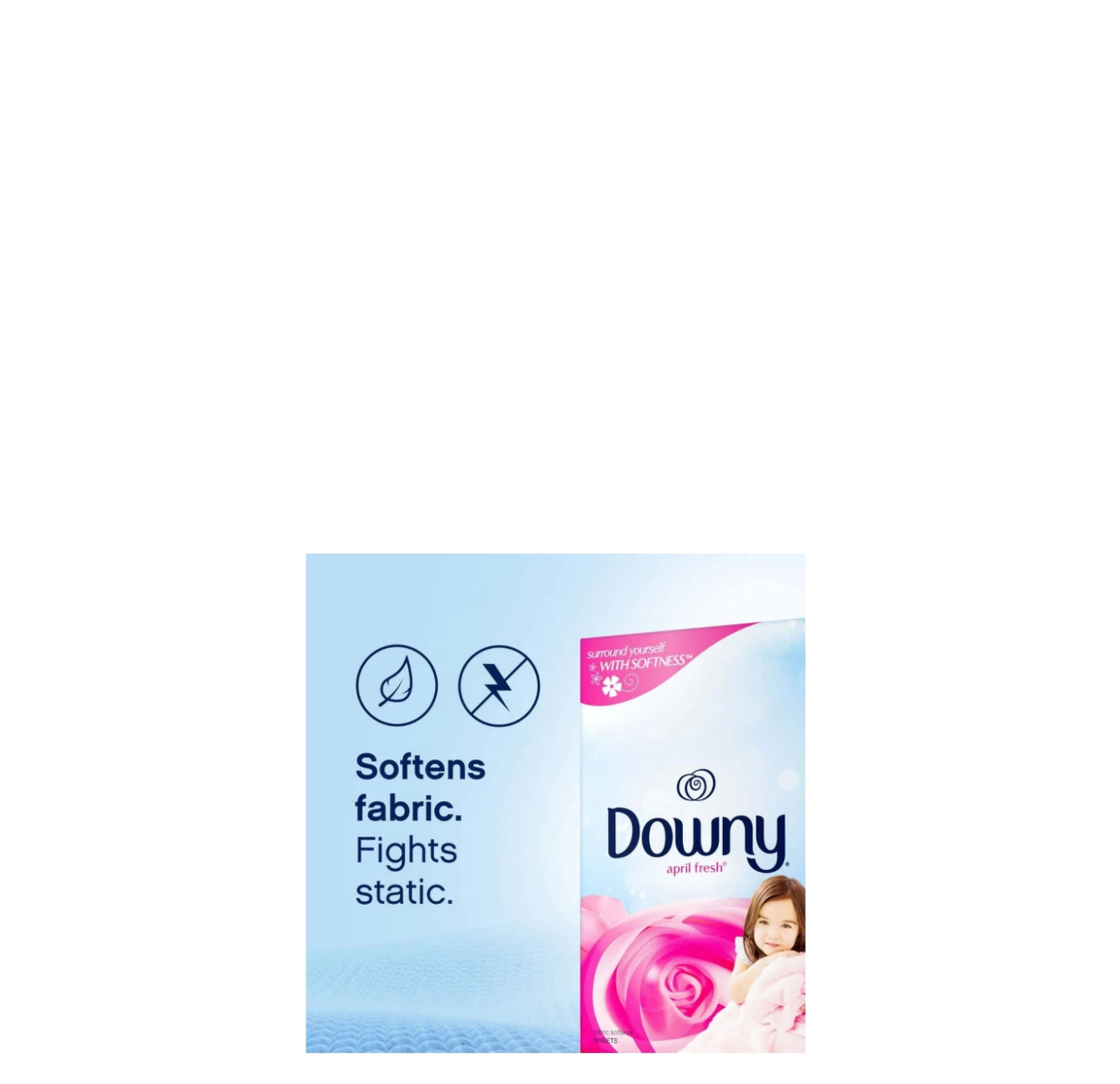 Downy Tumble Dryer Sheets April Fresh Softens Fabric Fights Static