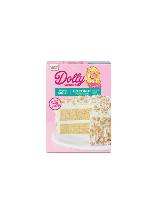 Duncan Hines Dolly Partons Perfectly Moist Cake Mix Coconut Front View