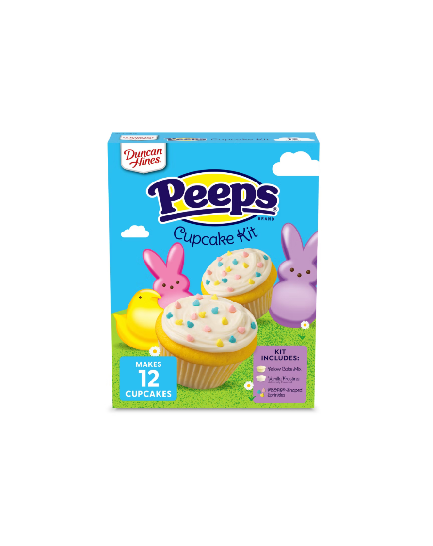 Duncan Hines Peeps Cupcake Mix Front View