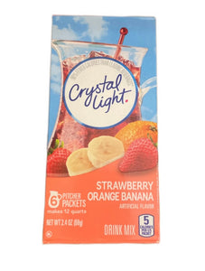 Crystal Light Drink Mix Sachets - STRAWBERRY ORANGE BANANA