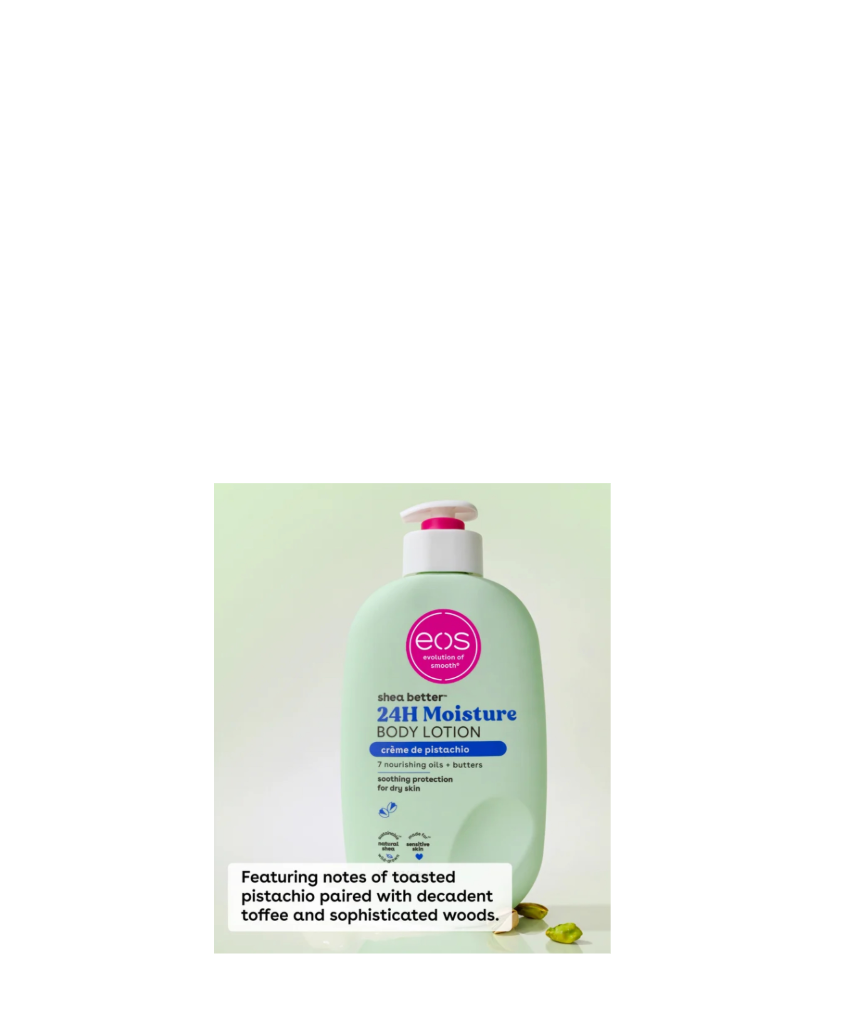 EOS 24 Hour Moisture Body Lotion Creme De Pistachio Scent Notes
