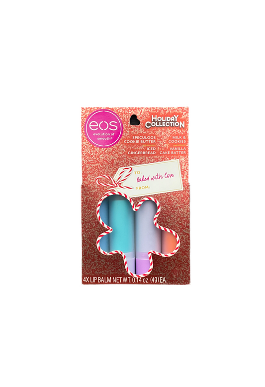 EOS 4 Piece Lip Balm Set Holiday Collection Front View