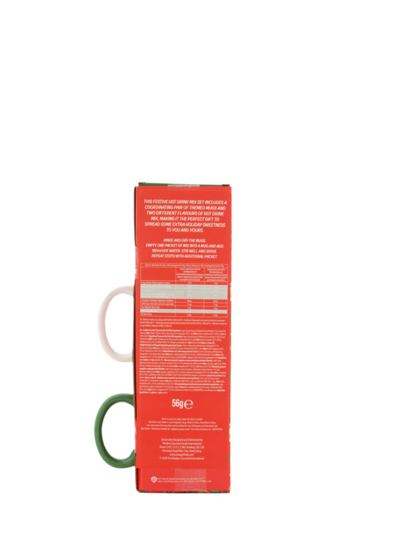 Elf Buddy The Elf Papa Elf Ceramic Mug And Hot Cocoa Set Rear View