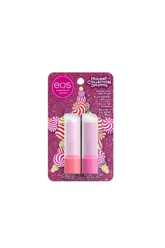Eos 2 Piece Lip Balm Set Holiday Collection Des Fetes 1 Front View