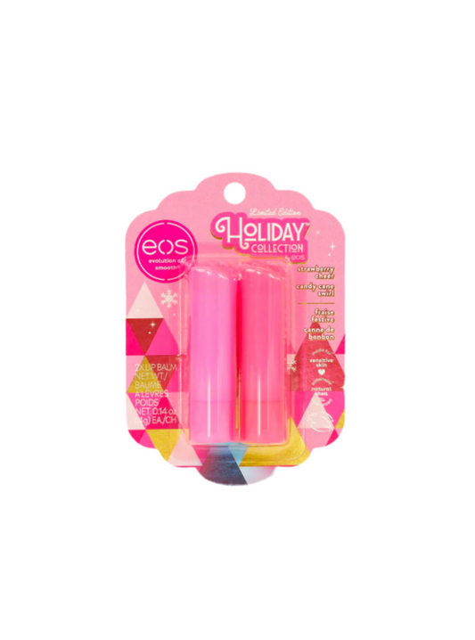 Eos 2 Piece Lip Balm Set Holiday Collection Front View