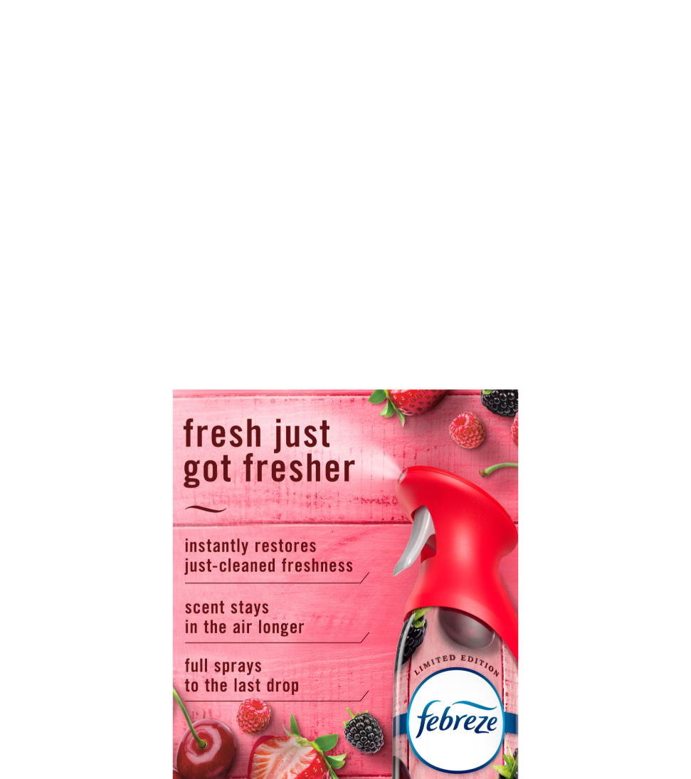 Febreze Air Air Freshener Spray Cherries & Berries Fresh Just Got Fresher