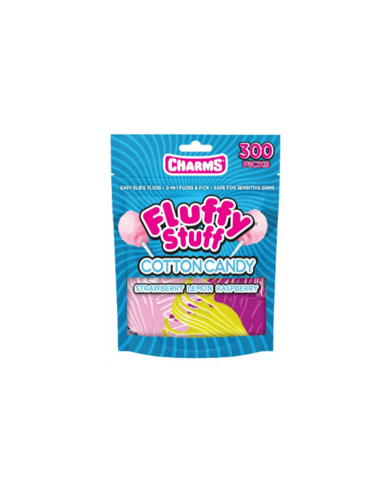Flavored Floss Picks Charms Fluffy Stuff Packet Front View