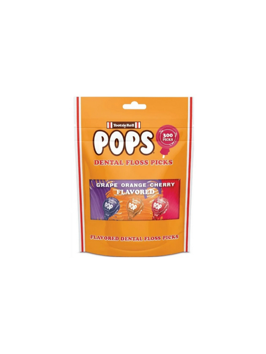 Flavored Floss Picks Tootsie Roll Pops Packet Front View