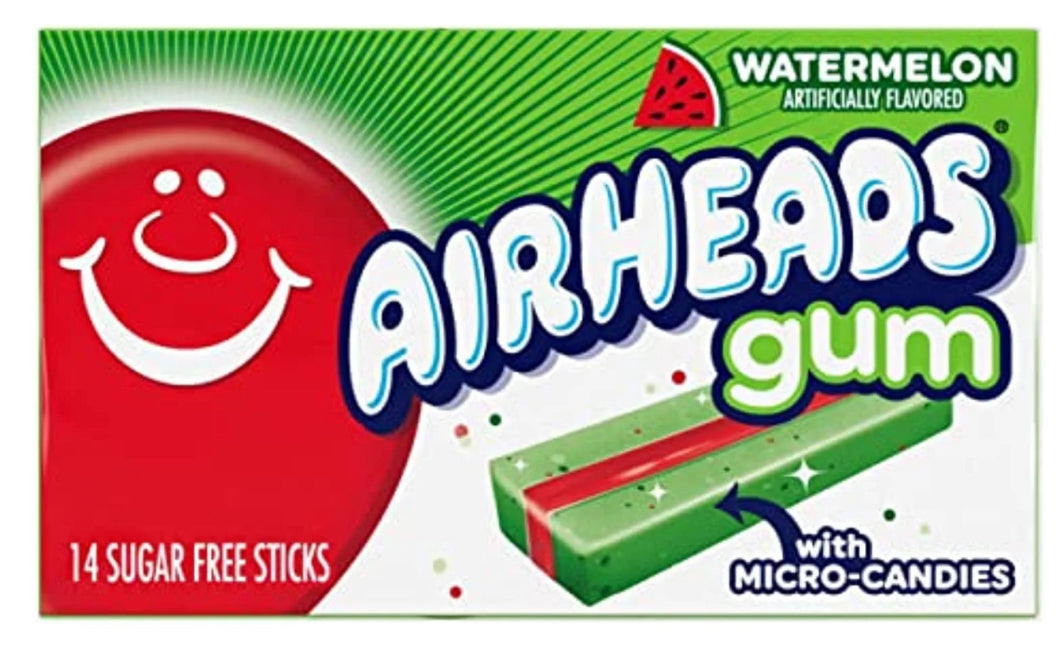 Airheads Sugarfree Chewing Gum - WATERMELON