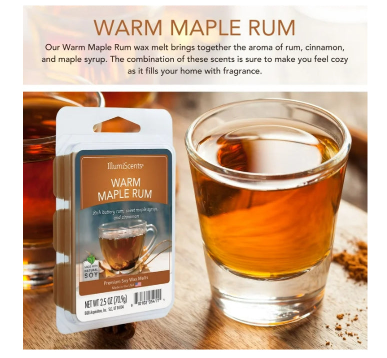 IllumiScents Wax Melts - WARM MAPLE RUM