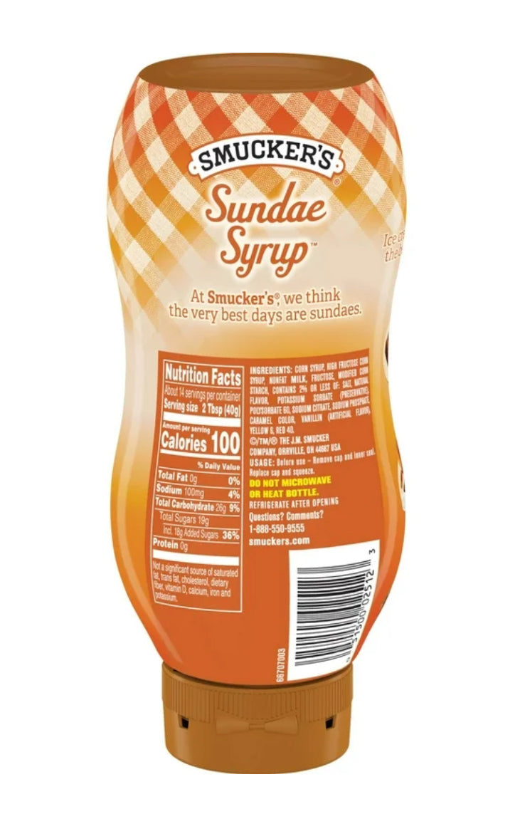 Smuckers Sundae Syrup - CARAMEL