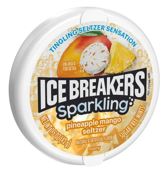 Ice Breakers Sparkling Sugar Free Mints - PINEAPPLE MANGO SELTZER