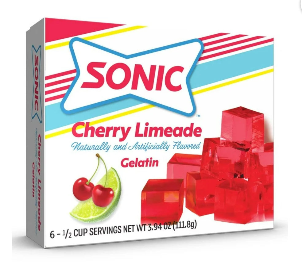 Sonic Gelatin Jelly Dessert - CHERRY LIMEADE