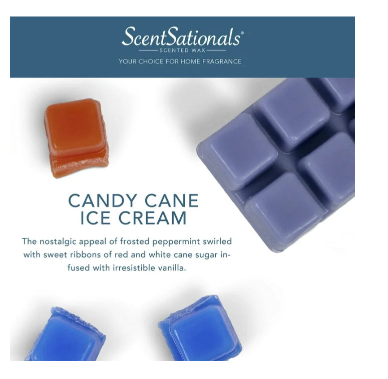 ScentSationals Wax Melts - CANDY CANE ICE CREAM