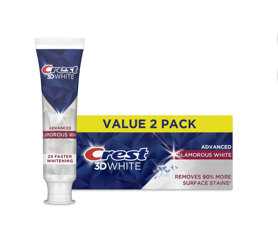 Crest 3D White Toothpaste (2 Pack)- GLAMOROUS WHITE