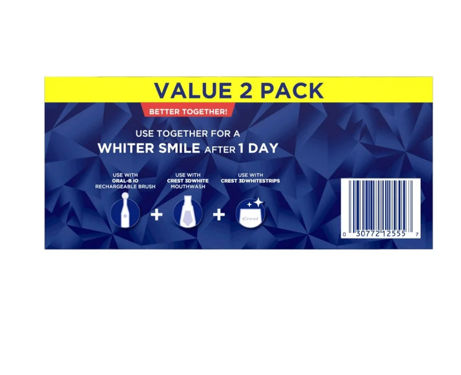 Crest 3D White Toothpaste (2 Pack)- GLAMOROUS WHITE