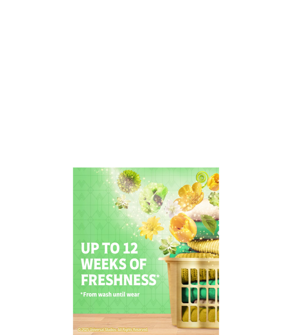 Gain In Wash Scent Booster Wicked For Good Emerald Charm & Yellow Brick Wonder Up To 12 Weeks Of Freshness