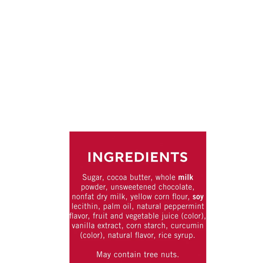 Ghirardelli Chocolate Peppermint Bark Snowmen Ingredients