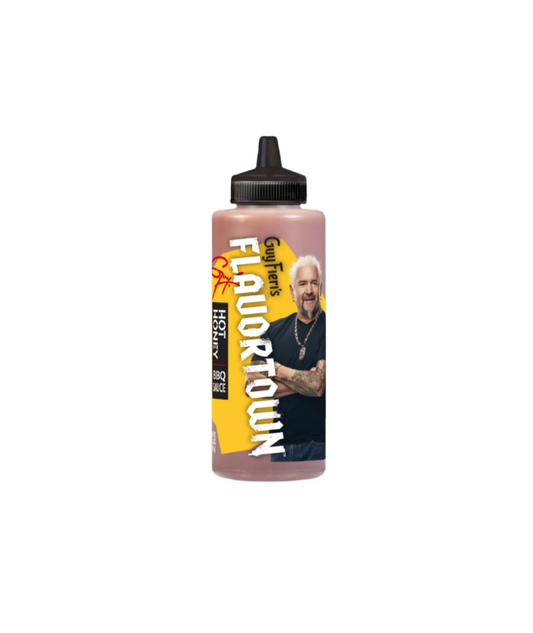 Guy Fieri's Flavortown BBQ Sauce Hot Honey Bottle Front View