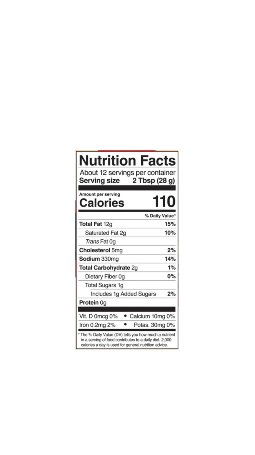 Guy Fieri's Sauce Kickin Chipotle Nutritional Information