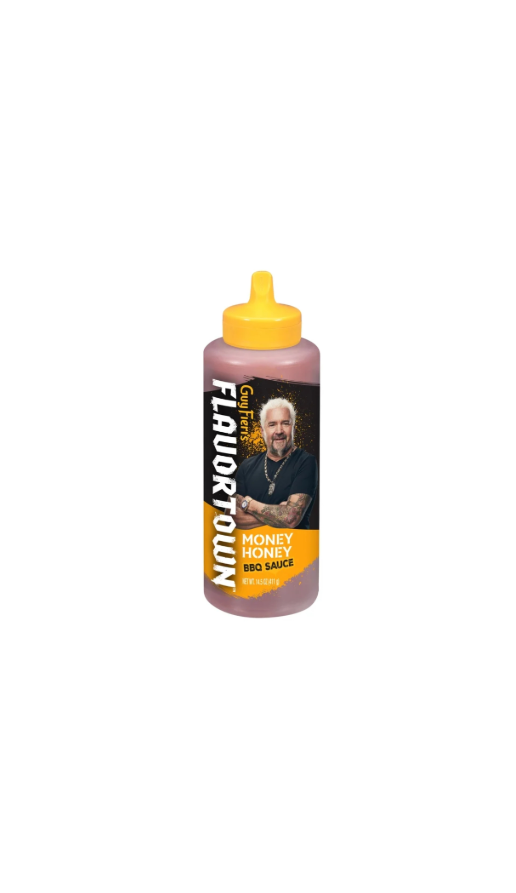 Guy Fieri’s Sauce MONEY HONEY BBQ SAUCE bottle front view