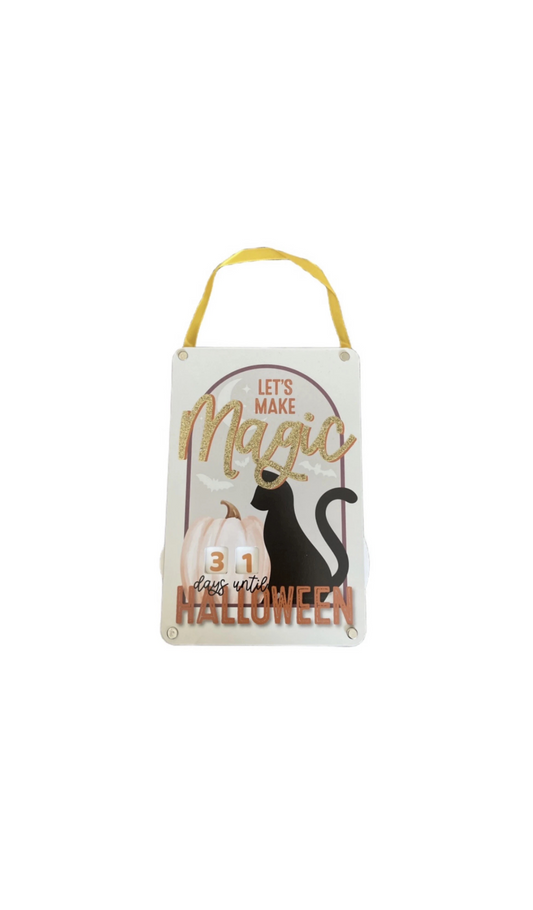Halloween Countdown Wall Plaque