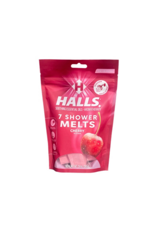 Halls Aromatherapy Shower Melts Cherry Packet Front View