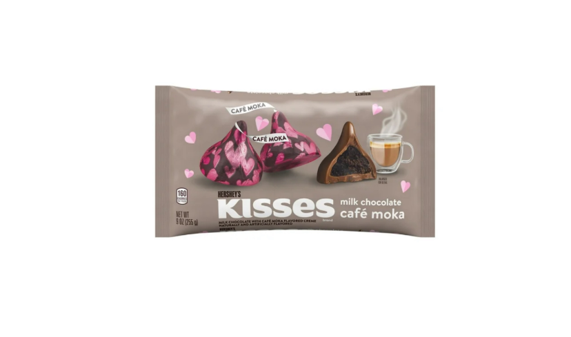Hershey’s Kisses Milk Chocolate With Cafe Moka Flavored Creme Bag Front View