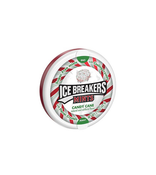 Ice Breakers Sugar Free Mints Candy Cane Front View