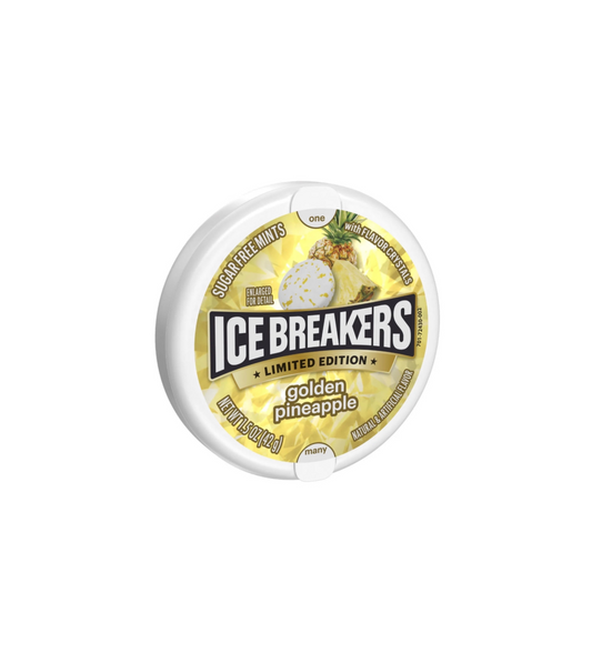 Ice Breakers Sugar Free Mints Golden Pineapple Front View