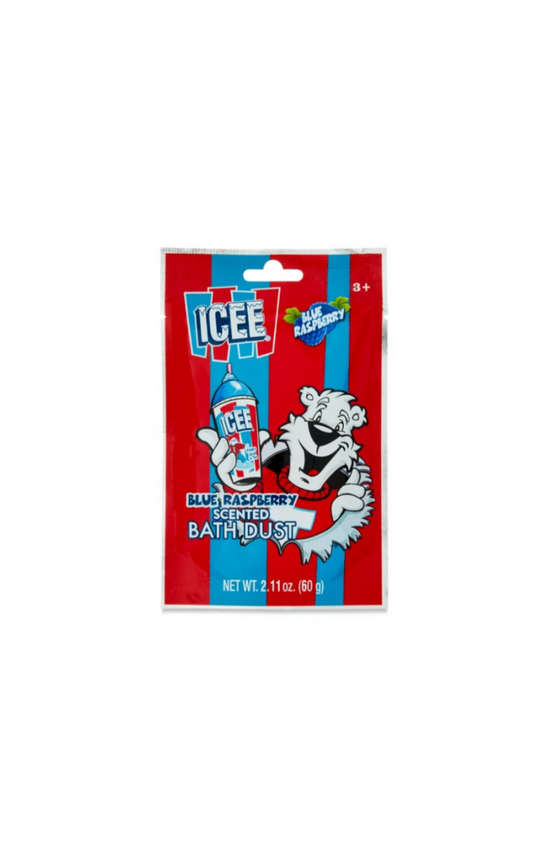 Icee Scented Bath Dust Blue Raspberry Front View