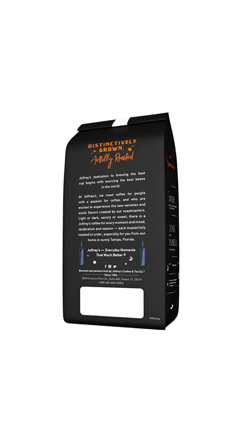 Joffrey’s Ground Coffee Hocus Pocus Sanderson Sisters Brew Rear View