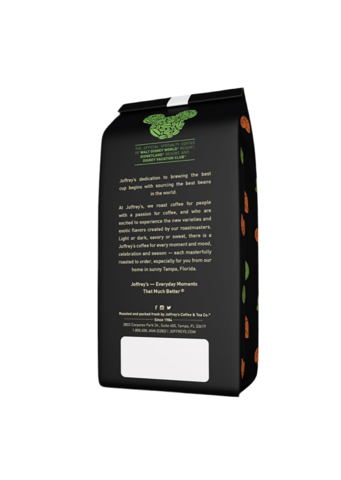 Joffrey’s Ground Coffee Sea Witch Brew Rear Of Bag