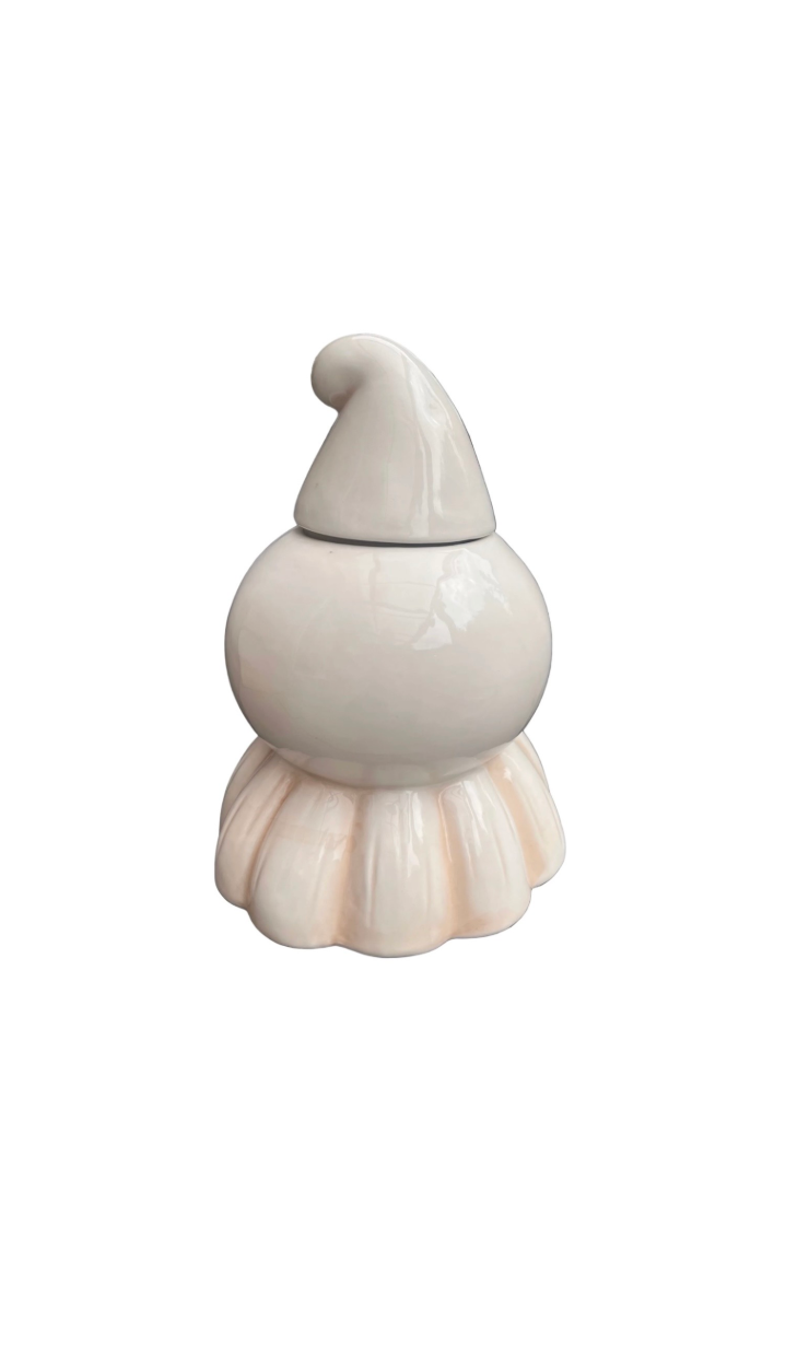 Johanna Parker Ceramic Cookie Jar Canister Ghost Rear View
