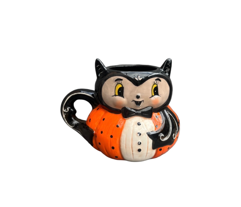 Johanna Parker Ceramic Mug Happy Dapper Bat Front View
