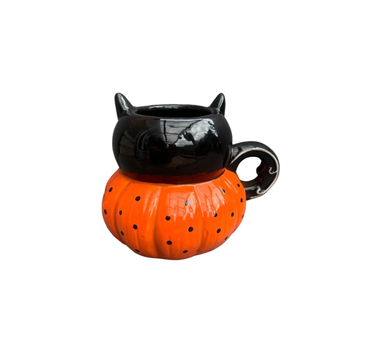 Johanna Parker Ceramic Mug Happy Dapper Bat Rear View
